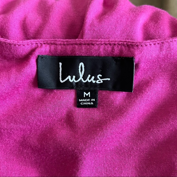 Lulus Haileah Magenta Tie-Front Sleeveless Midi Dress Sz M - Picture 15 of 15